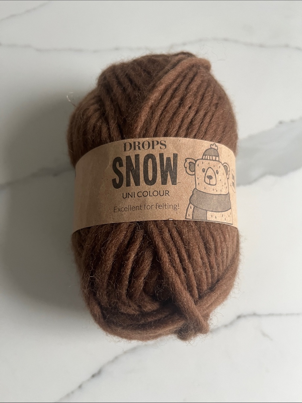 DROPS snow yarn skein uni colour 90 toffee